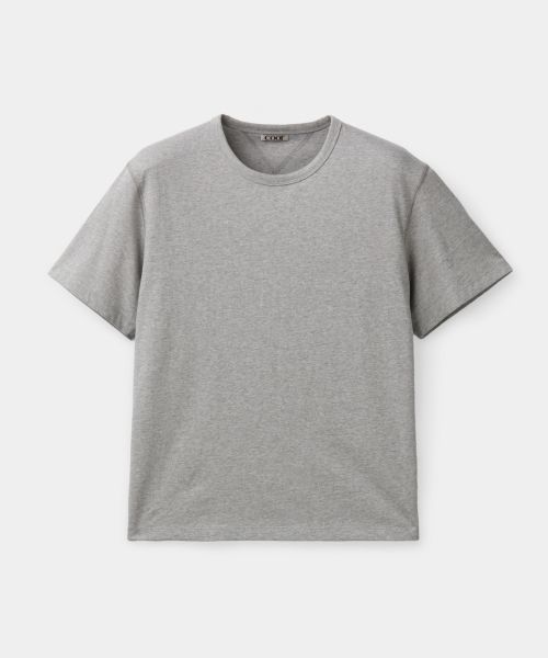 COOR Chain Stitch Pointed Crop T-Shirt (Melange Grey) CXG2TS19K-MEG
