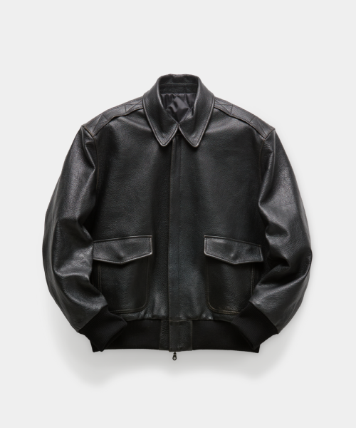 COOR Goat Skin A-2 Leather Jacket (Black) CXF4LE10K-BLK