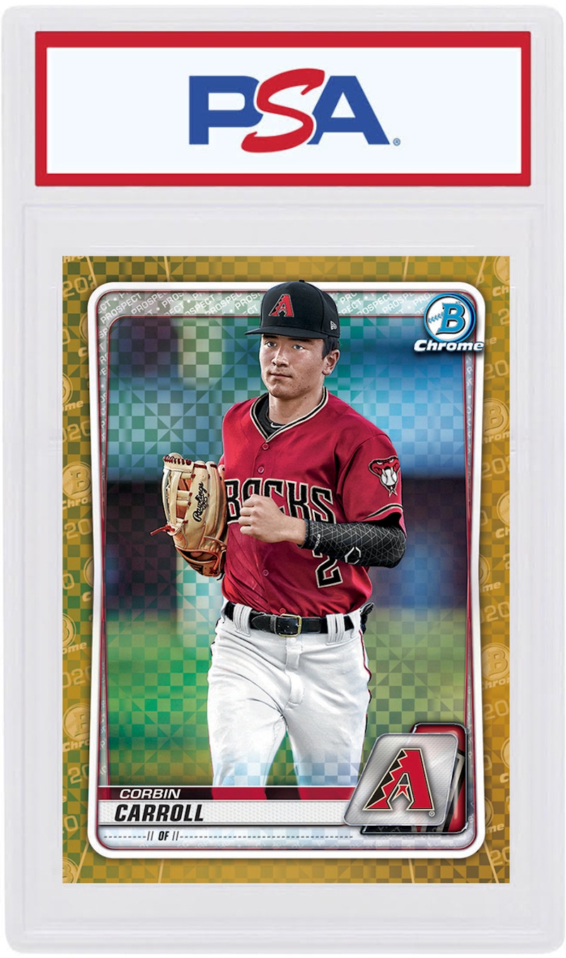 Corbin Carroll 2020 Bowman Chrome X Gold X-Fractor /3 #BCP-222
