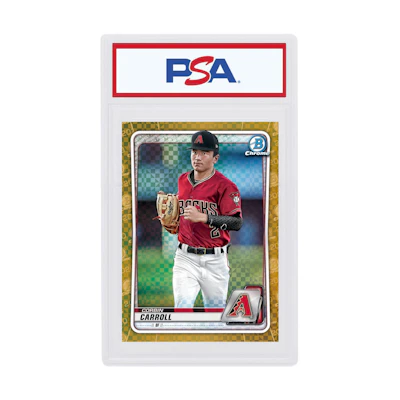 Corbin Carroll 2020 Bowman Chrome X Gold X-Fractor /3 #BCP-222