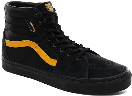 Vans SK8 HI CORDURA 麂皮 復古 高幫 板鞋 男女同款 黑黃 Lookbook Vans SK8 HI CORDURA 麂皮 復古 高幫 板鞋 男女同款 黑黃