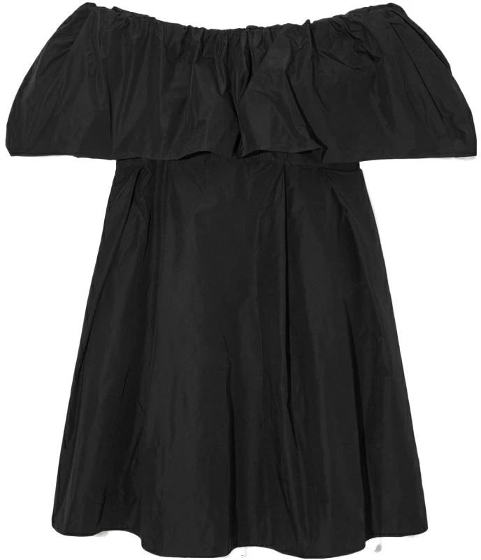 cos-ruched-off-shoulder-short-sleeve-dress-black-1164430002