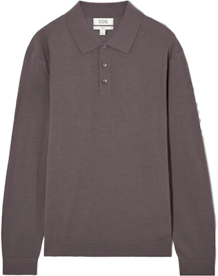 COS Slim-Fit Ribbed Long-Sleeve Polo Shirt Men’s Dusky Pink 1182271003 Buy COS Slim-Fit Ribbed Long-Sleeve Polo Shirt Men’s Dusky Pink 1182271003