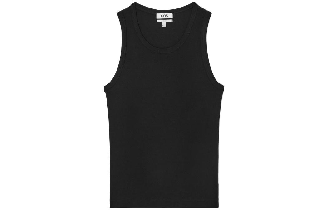COS Slim Fit Ribbed Tank Top Men’s Black 1150895002