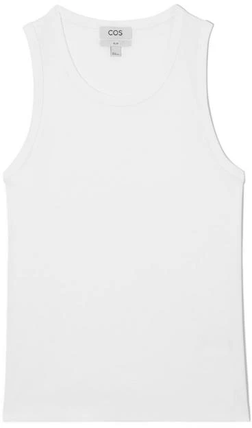 cos-slim-fit-soft-plain-tank-top-white-1150895001