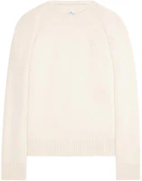Courrèges COURREGES Logo Draped Crewneck Pullover Sweater Unisex Beige. 324MPU185FI00620079 Courrèges COURREGES Logo Draped Crewneck Pullover Sweater Unisex Beige. 324MPU185FI00620079