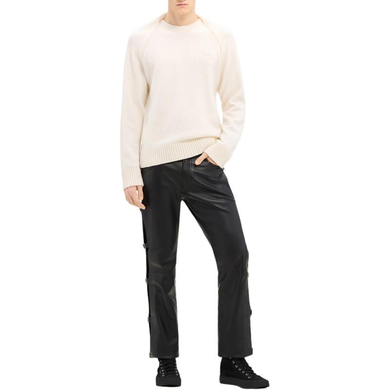 Lookbook Courrèges 标志宽松版圆领毛衣中性款 米色. 324MPU185FI00620079