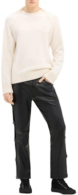 Courrèges 标志宽松版圆领毛衣中性款 米色. 324MPU185FI00620079 Lookbook Courrèges 标志宽松版圆领毛衣中性款 米色. 324MPU185FI00620079