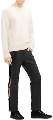 Courrèges 标志宽松版圆领毛衣中性款 米色. 324MPU185FI00620079 Shop Courrèges 标志宽松版圆领毛衣中性款 米色. 324MPU185FI00620079