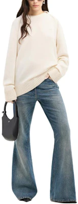 Courrèges 标志宽松版圆领毛衣中性款 米色. 324MPU185FI00620079 Purchase Courrèges 标志宽松版圆领毛衣中性款 米色. 324MPU185FI00620079