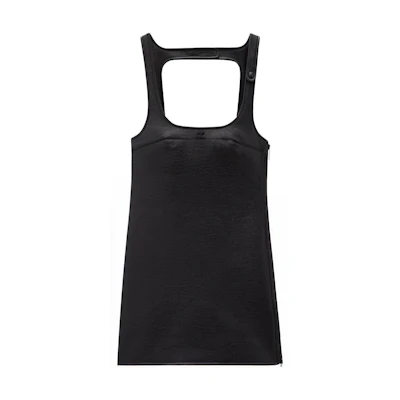 Courrèges COURREGES Sleeveless Black Solid Color Pullover Dress PERCRO036VY00149999