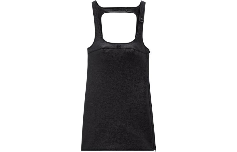 Order Courrèges 无袖黑色纯色套衫连衣裙 PERCRO036VY00149999