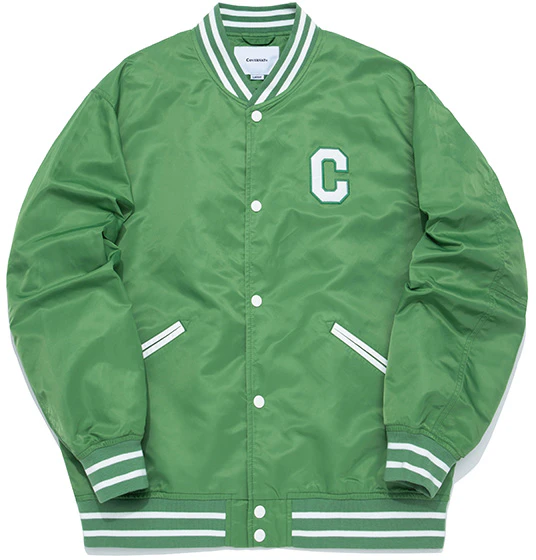covernat-2024-spring-summer-varsity-jacket-apple-green-unisex-loose-fit-co-2401-jk-10-ag