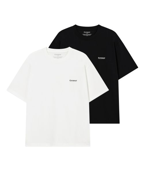 COVERNAT [2PACK] Cool Cotton T-Shirts Black + White CO2602STE1BK