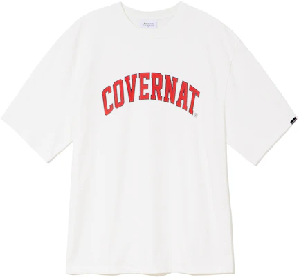 COVERNAT Arch Logo Print Relaxed Fit Crewneck Cotton T-Shirt Unisex - White CO0000ST02WH Buy COVERNAT Arch Logo Print Relaxed Fit Crewneck Cotton T-Shirt Unisex - White CO0000ST02WH