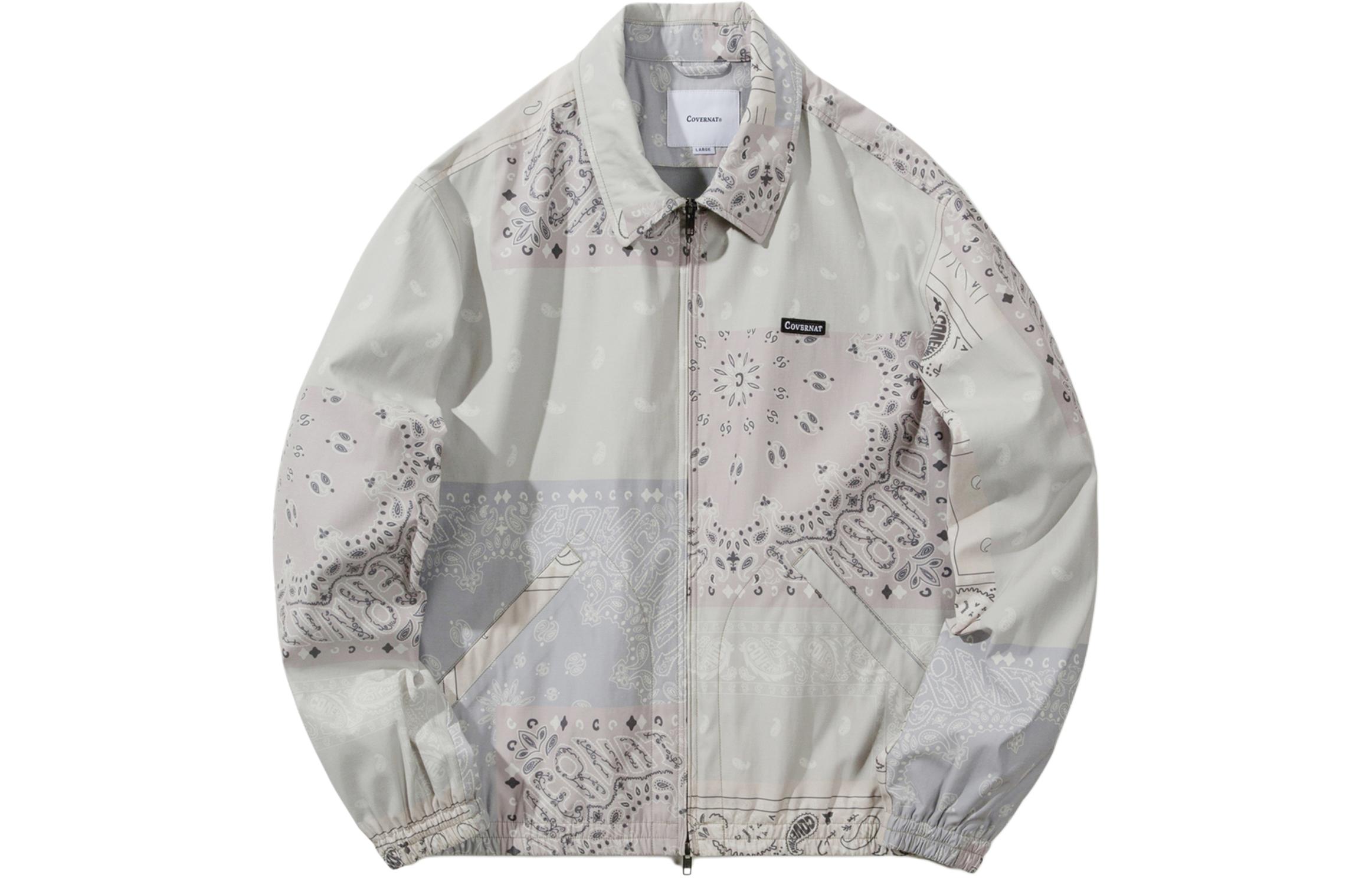 COVERNAT Beige Full-Print Elastic Cuff Dual-Zip Jacket CO2101JK07BE