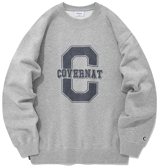 covernat-big-c-logo-casual-loose-fit-crewneck-long-sleeve-sweatshirt-grey-unisex-co-2203-cr-04-mg