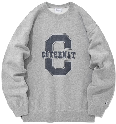 COVERNAT Big C Logo Crewneck Sweater Abu-abu Lengan Panjang Unisex Casual Loose Fit CO2203CR04MG Buy COVERNAT Big C Logo Crewneck Sweater Abu-abu Lengan Panjang Unisex Casual Loose Fit CO2203CR04MG