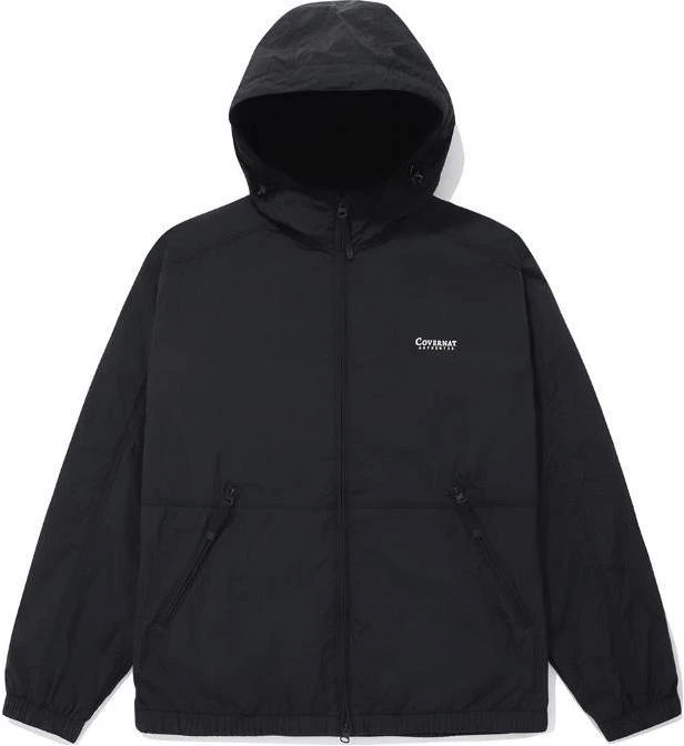 covernat-black-hoodie-jacket-with-letter-print-and-zipper-co-2401-jk-01