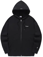 COVERNAT Black Solid Color Zip-Up Hoodie Jacket CO2401HZ01BK COVERNAT Black Solid Color Zip-Up Hoodie Jacket CO2401HZ01BK