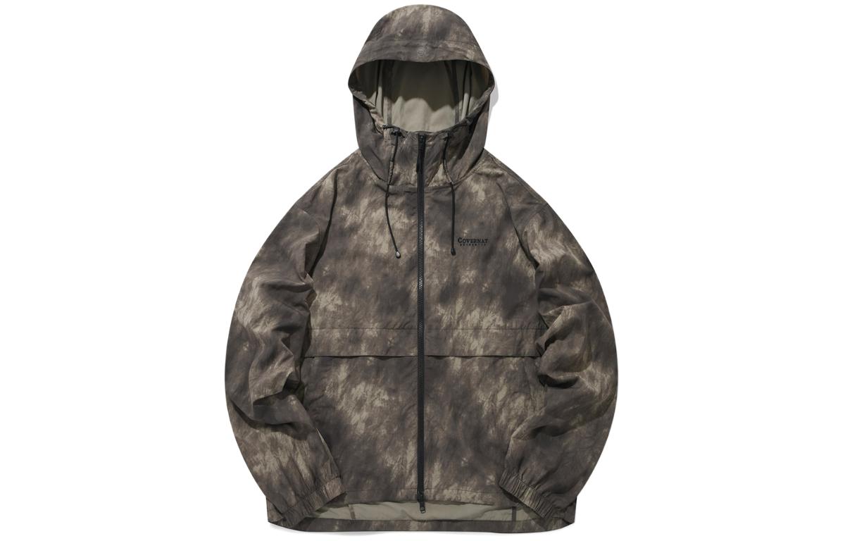 COVERNAT Brown Embroidered Logo Foldable Jacket Unisex. CO2201JK16BR