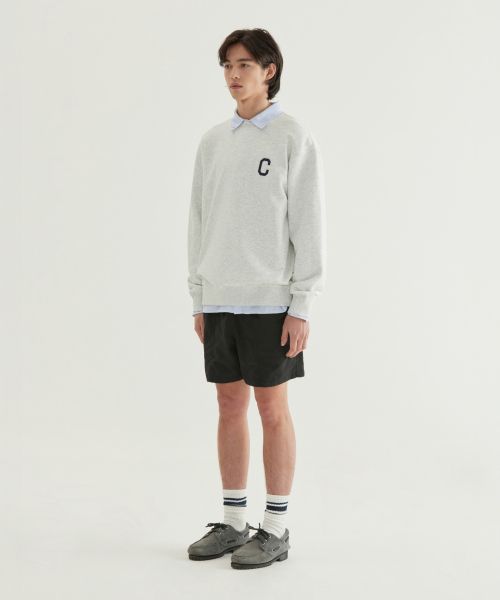 Shop Covernat C Logo Crewneck Sweatshirt Black CO2601CR01BK