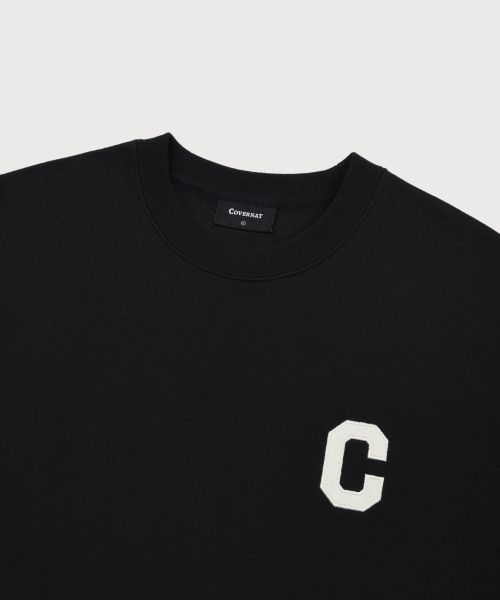 Details for Covernat C Logo Crewneck Sweatshirt Black CO2601CR01BK