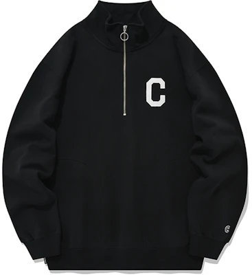 커버낫 C 로고 오버핏 하프집 풀오버 스웻셔츠 유니섹스 블랙 CO2203CR02BK Buy 커버낫 C 로고 오버핏 하프집 풀오버 스웻셔츠 유니섹스 블랙 CO2203CR02BK