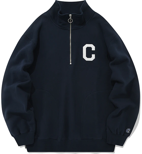 covernat-c-logo-oversized-half-zip-pullover-sweatshirt-navy-unisex-co-2203-cr-02-na