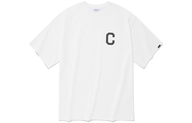 COVERNAT Classic C Logo Unisex Loose-Fit White T-Shirt. CO0000ST03WH