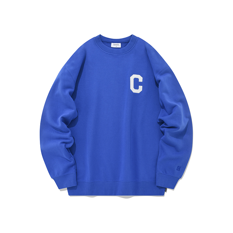 COVERNAT Classic Embroidered C Logo Unisex Crewneck Sweatshirt - Casual Cotton Style CO0000CR01BL