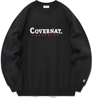 COVERNAT Classic Embroidered Crewneck Sweatshirt Unisex Casual Korean Streetwear. CO2203CR32BK COVERNAT Classic Embroidered Crewneck Sweatshirt Unisex Casual Korean Streetwear. CO2203CR32BK