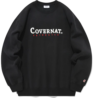 COVERNAT 经典刺绣圆领卫衣 男女韩版休闲街头潮流款式 CO2203CR32BK Buy COVERNAT 经典刺绣圆领卫衣 男女韩版休闲街头潮流款式 CO2203CR32BK