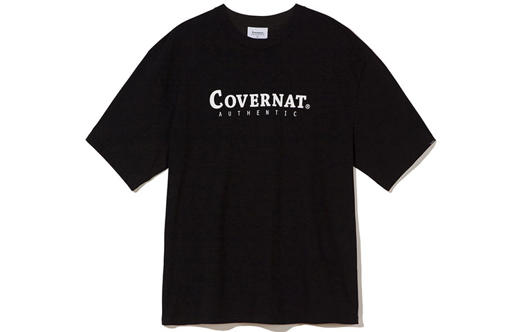 COVERNAT Classic Logo Black Cotton Unisex T-Shirt - Comfortable & Stylish CO2100ST01BK