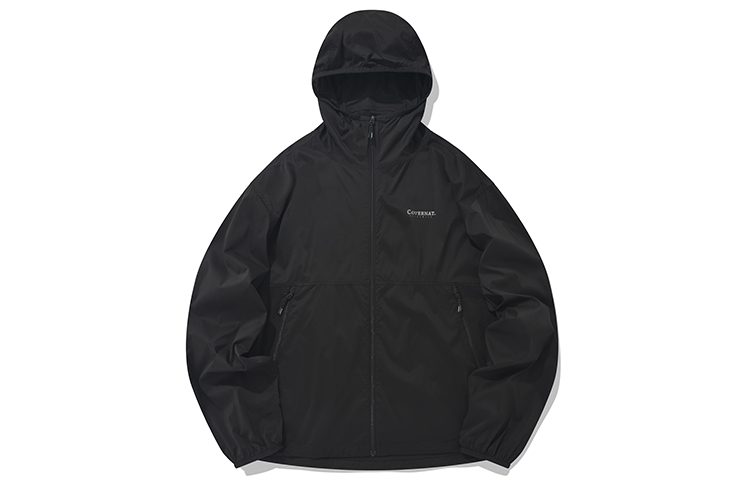 COVERNAT Classic Logo Black Zip-Up Hoodie Jacket Unisex CO2201JK17BK