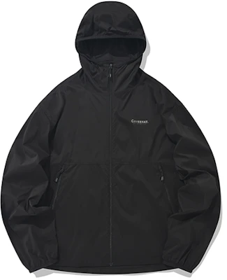 COVERNAT クラシックロゴ ブラック ジップアップフーディ ジャケット ユニセックス CO2201JK17BK Buy COVERNAT クラシックロゴ ブラック ジップアップフーディ ジャケット ユニセックス CO2201JK17BK