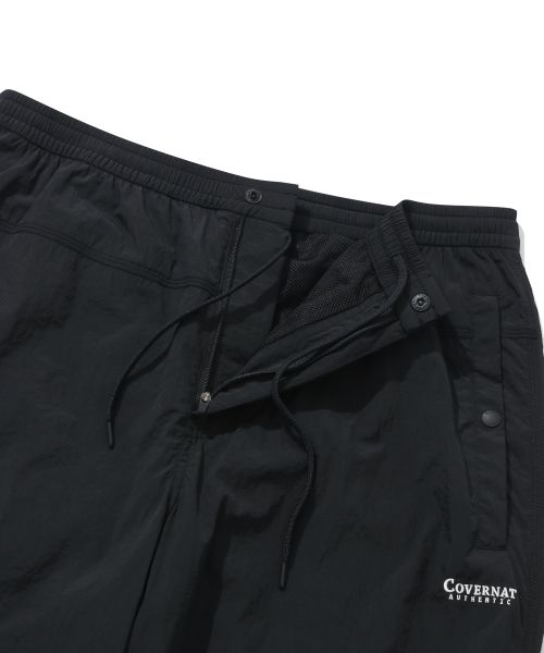 Shop Covernat Comfy Nylon Windbreaker Pants Black CO2401PT02BK