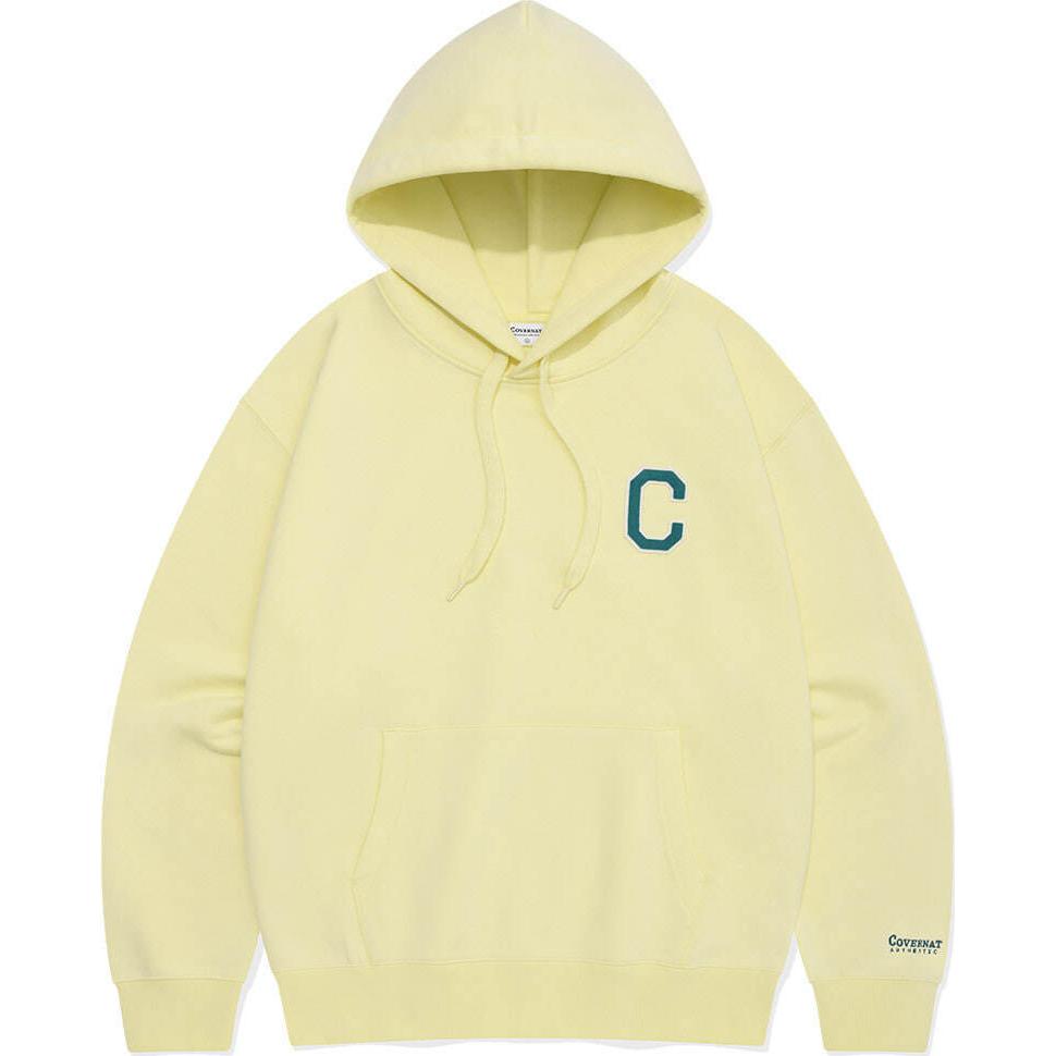 COVERNAT Embroidered Chain Logo Hoodie Light Yellow Unisex. CO2403HD01LY