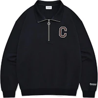 COVERNAT Embroidered Logo Half-Zip Pullover Sweatshirt Navy Blue-Unisex CO2403CR10NA COVERNAT Embroidered Logo Half-Zip Pullover Sweatshirt Navy Blue-Unisex CO2403CR10NA