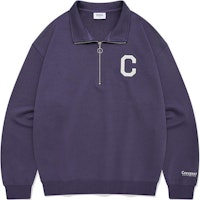 COVERNAT Embroidered Logo Half-Zip Pullover Sweatshirt Purple CO2403CR10PU COVERNAT Embroidered Logo Half-Zip Pullover Sweatshirt Purple CO2403CR10PU