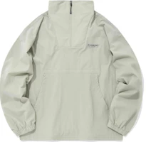 COVERNAT Embroidered Logo High-Neck Pullover Jacket Unisex Light Gray. CO2201JK20LG COVERNAT Embroidered Logo High-Neck Pullover Jacket Unisex Light Gray. CO2201JK20LG