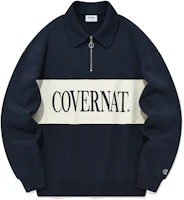 COVERNAT Fall/Winter Vintage Half-Zip Pullover Sweatshirt Navy Unisex CO2303CR14NA-1 COVERNAT Fall/Winter Vintage Half-Zip Pullover Sweatshirt Navy Unisex CO2303CR14NA-1