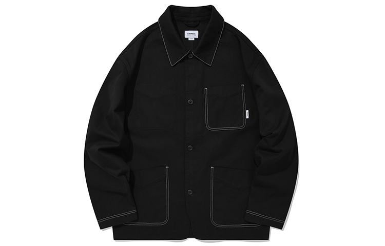 COVERNAT FW22 Black Multi-Pocket Casual Loose Collar Jacket Unisex CO2201JK11BK