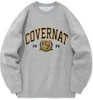 COVERNAT FW22 British Style Casual Crewneck Sweatshirt Grey Unisex Autumn Wear CO2203CR21MG COVERNAT FW22 British Style Casual Crewneck Sweatshirt Grey Unisex Autumn Wear CO2203CR21MG