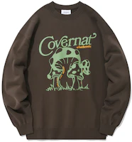 COVERNAT FW22 Cartoon Mushroom Graphic Casual Unisex Sweatshirt. CO2201CR09BR COVERNAT FW22 Cartoon Mushroom Graphic Casual Unisex Sweatshirt. CO2201CR09BR