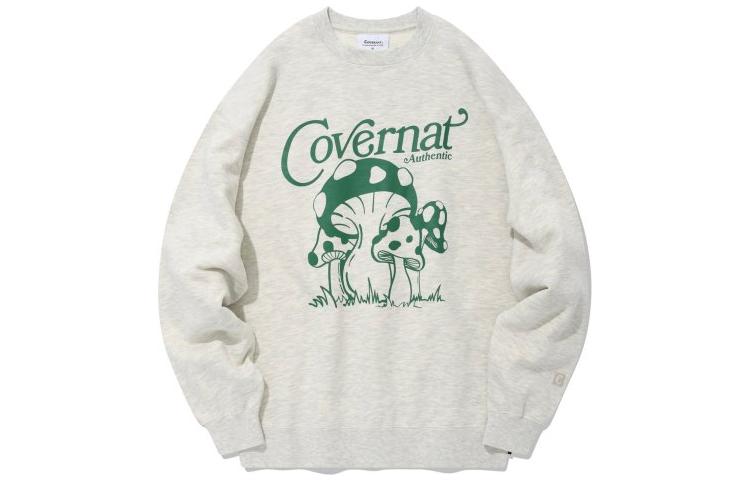 COVERNAT FW22 Cartoon Mushroom Print Unisex Loose Crewneck Sweatshirt CO2201CR09OT