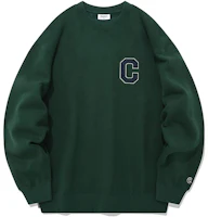 COVERNAT FW22 Classic C Logo Fleece Sweatshirt Green Unisex Fall Edition. CO2203CR31GN COVERNAT FW22 Classic C Logo Fleece Sweatshirt Green Unisex Fall Edition. CO2203CR31GN