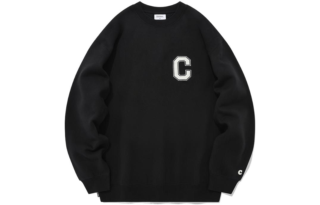 COVERNAT FW22 Classic C Logo Fleece Sweatshirt Unisex Black CO2203CR31BK