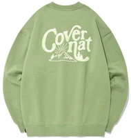 COVERNAT FW22 Korea Streetwear Logo Print Unisex Pullover Sweatshirt. CO2201CR08GN COVERNAT FW22 Korea Streetwear Logo Print Unisex Pullover Sweatshirt. CO2201CR08GN