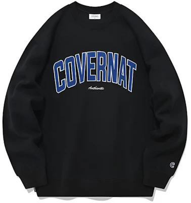 COVERNAT FW22 韓国 カジュアル ユニセックス コットン クルーネック スウェットシャツ CO2203CR01BK Buy COVERNAT FW22 韓国 カジュアル ユニセックス コットン クルーネック スウェットシャツ CO2203CR01BK